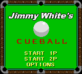 Jimmy White's Cueball (Europe) Title Screen